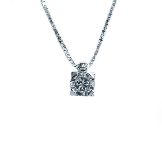 Collana Dal Maso Gioielli Donna in Oro bianco Diamante 0.04 Ct CLN1051.04 - CLN1051.04